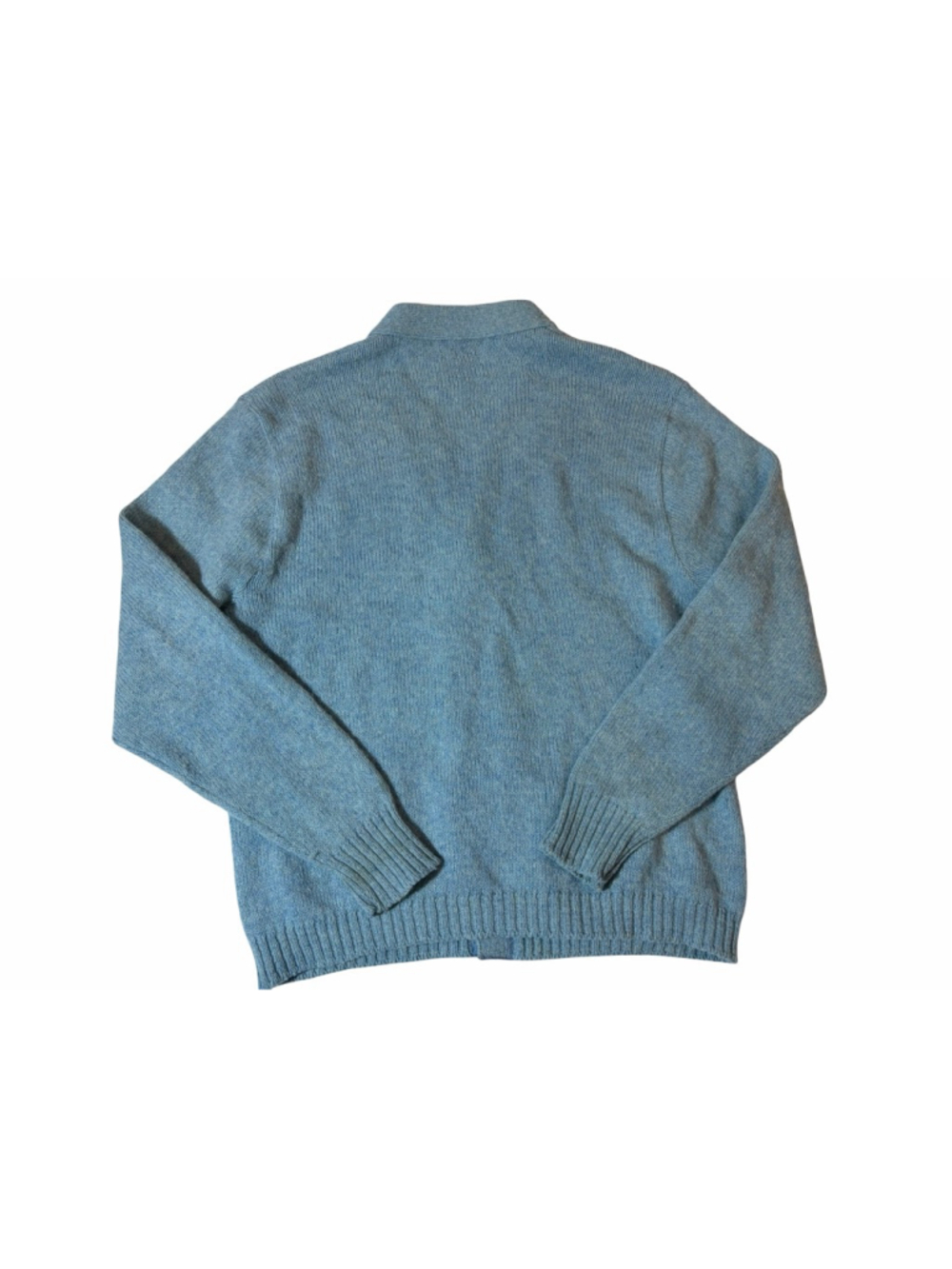 Vintage Jantzen Cardigan Sweater Blue Knit USA Grandpa Cozy Academia Button - Picture 7 of 7